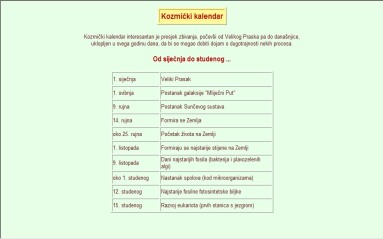 kozmički kalendar